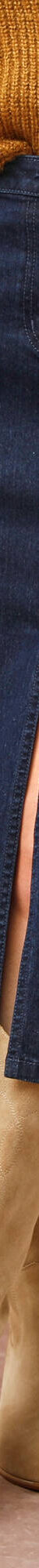 Jupe fendue longueur midi, denim souple (brut) Jupe fendue longueur midi, denim souple (brut)